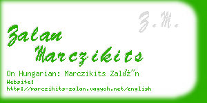 zalan marczikits business card